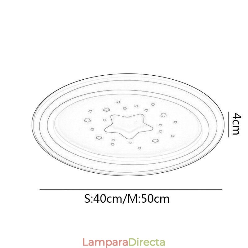Lámpara de techo empotrada con forma de estrella