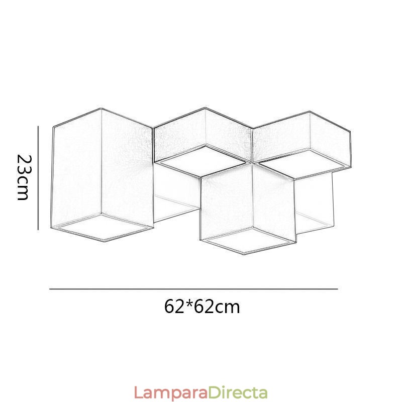 Lámpara de techo moderna Cubo de Rubik Iluminación de techo