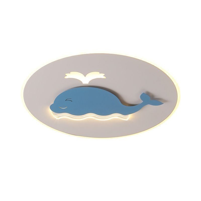 Lámpara de techo creativa moderna con forma de ballena
