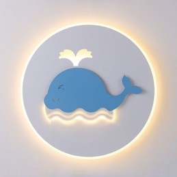 Lámpara de techo creativa moderna con forma de ballena
