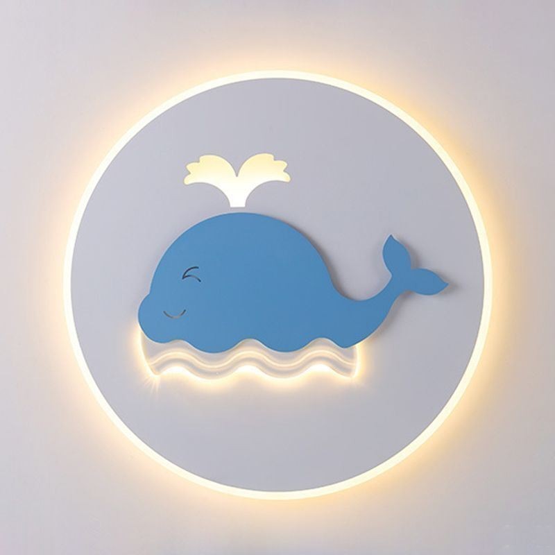 Lámpara de techo creativa moderna con forma de ballena