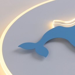 Lámpara de techo creativa moderna con forma de ballena
