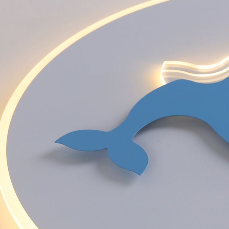 Lámpara de techo creativa moderna con forma de ballena