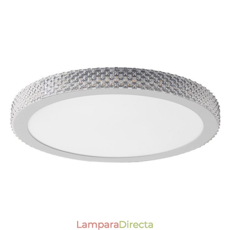 Lámpara de techo moderna con montaje empotrado de diamante brillante