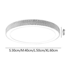 Lámpara de techo moderna con montaje empotrado de diamante brillante