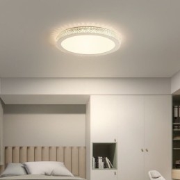 Lámpara de techo moderna con montaje empotrado de diamante brillante