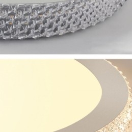 Lámpara de techo moderna con montaje empotrado de diamante brillante