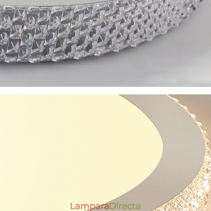 Lámpara de techo moderna con montaje empotrado de diamante brillante