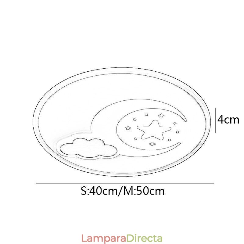 Lámpara de techo Simplicity Moon & Star