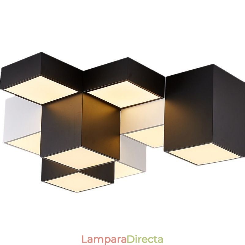 Lámpara de techo moderna con forma de cubo