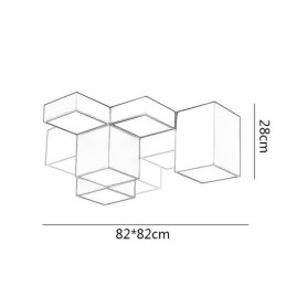 Lámpara de techo moderna con forma de cubo