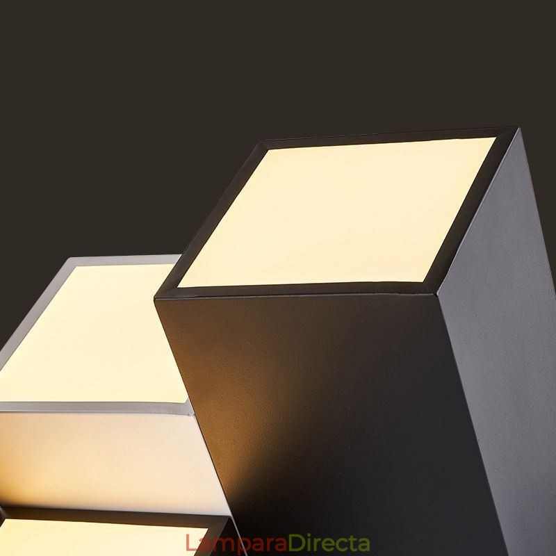 Lámpara de techo moderna con forma de cubo