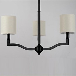 Lámparas colgantes estilo country americano, estilo nórdico, con tapa de tela cálida y estilo contratado.