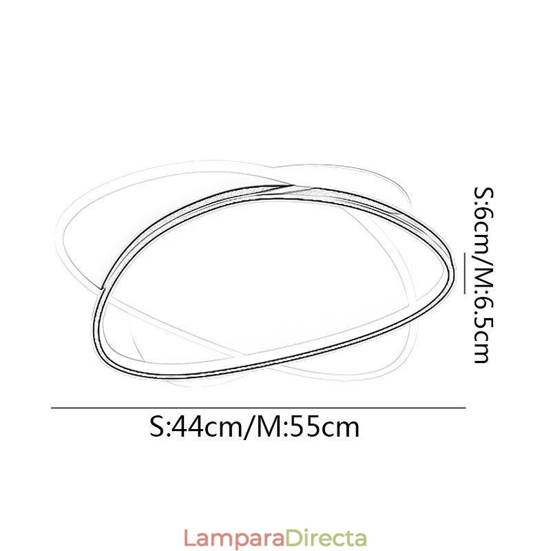 Lámparas de techo modernas Lámpara de techo ovalada