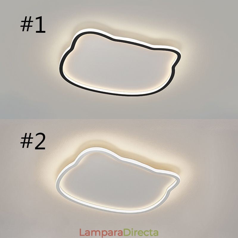 Lámpara de techo moderna con forma de cara de gato