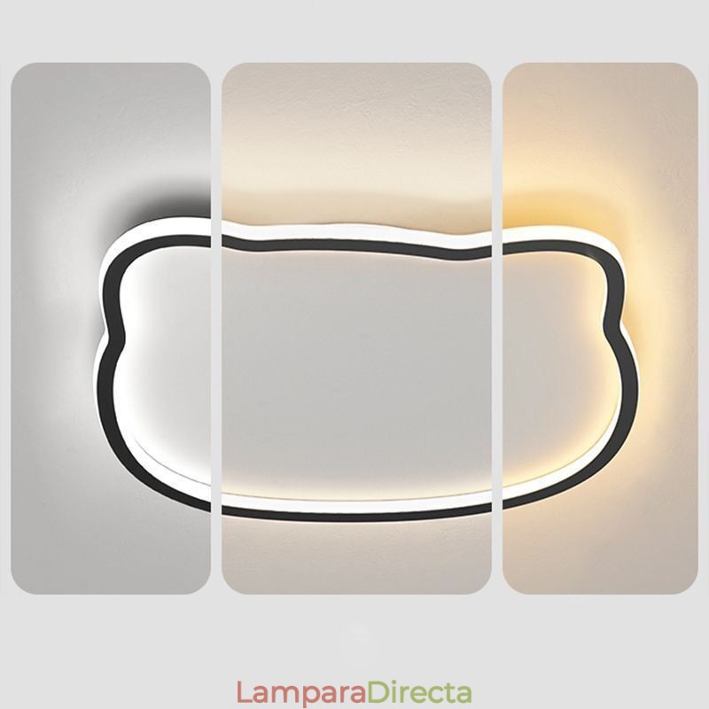 Lámpara de techo moderna con forma de cara de gato