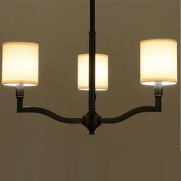 Lámparas colgantes estilo country americano, estilo nórdico, con tapa de tela cálida y estilo contratado.