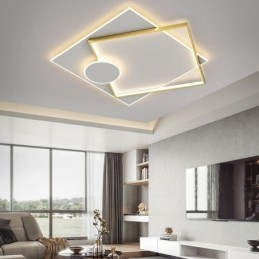 Lámpara de techo moderna de acrílico con diseño geométrico cuadrado