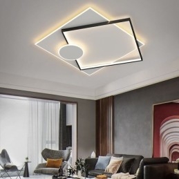 Lámpara de techo moderna de acrílico con diseño geométrico cuadrado