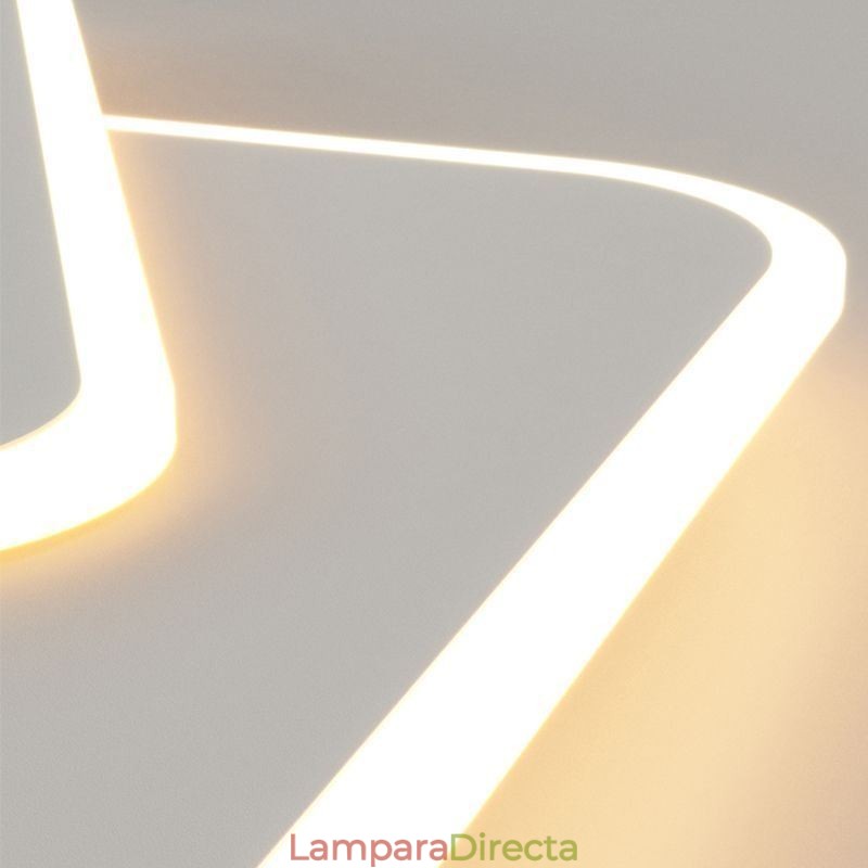 Lámpara de techo cuadrada geométrica empotrada moderna