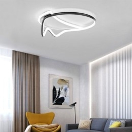 Lámpara de techo moderna con forma de anillo para decoración del hogar
