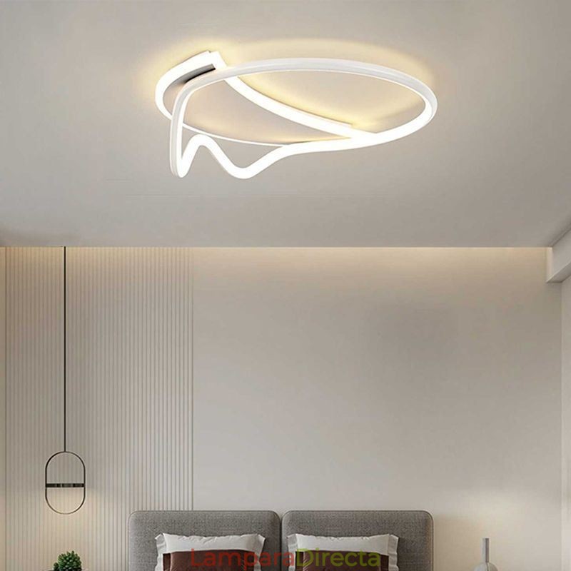 Lámpara de techo moderna con forma de anillo para decoración del hogar