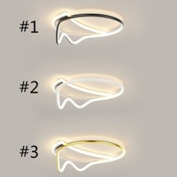 Lámpara de techo moderna con forma de anillo para decoración del hogar
