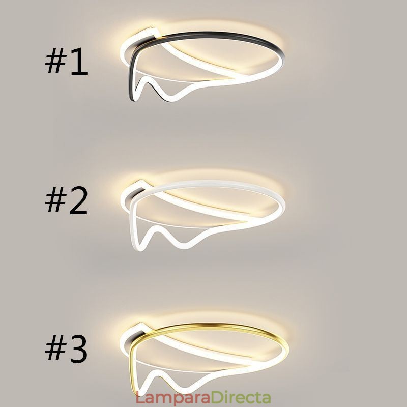 Lámpara de techo moderna con forma de anillo para decoración del hogar