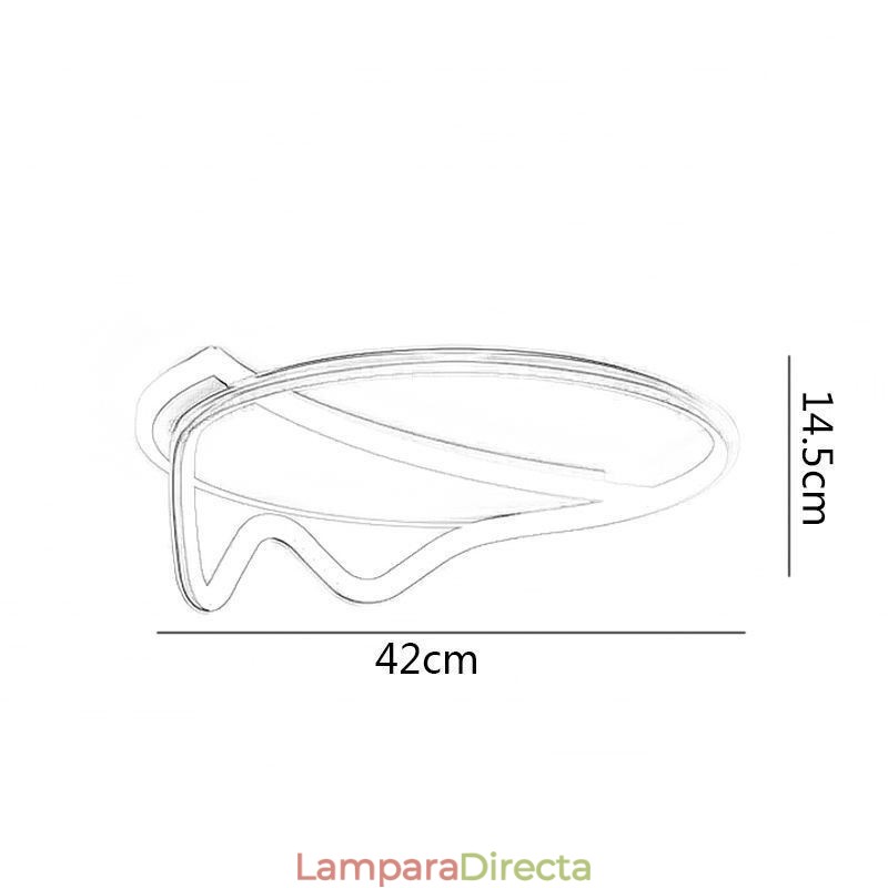 Lámpara de techo moderna con forma de anillo para decoración del hogar