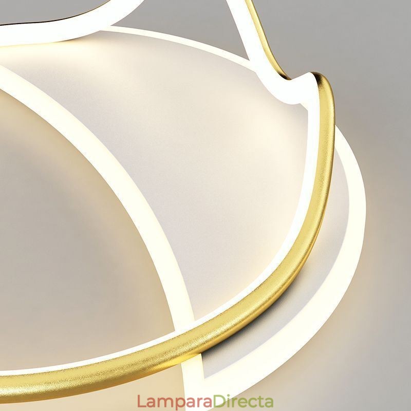 Lámpara de techo moderna con forma de anillo para decoración del hogar