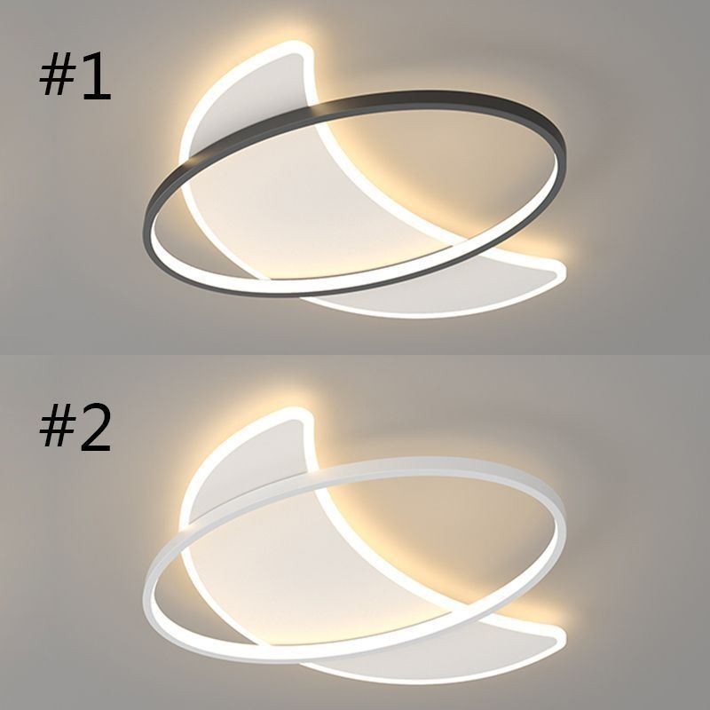 Lámpara de techo moderna con decoración de luna