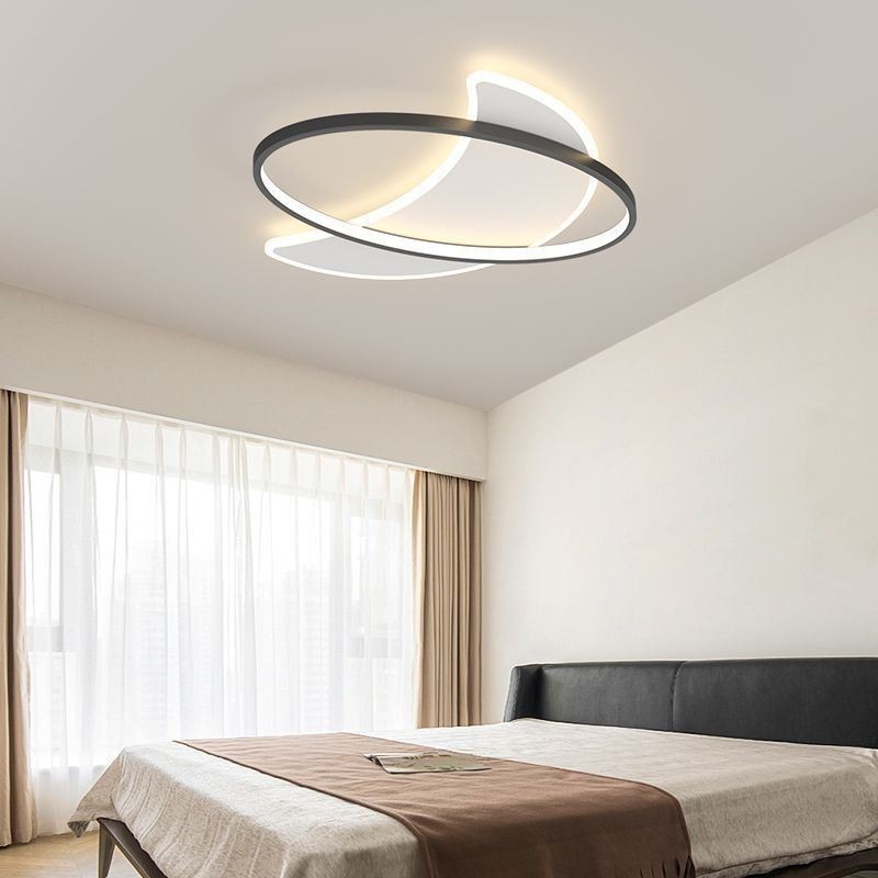 Lámpara de techo moderna con decoración de luna