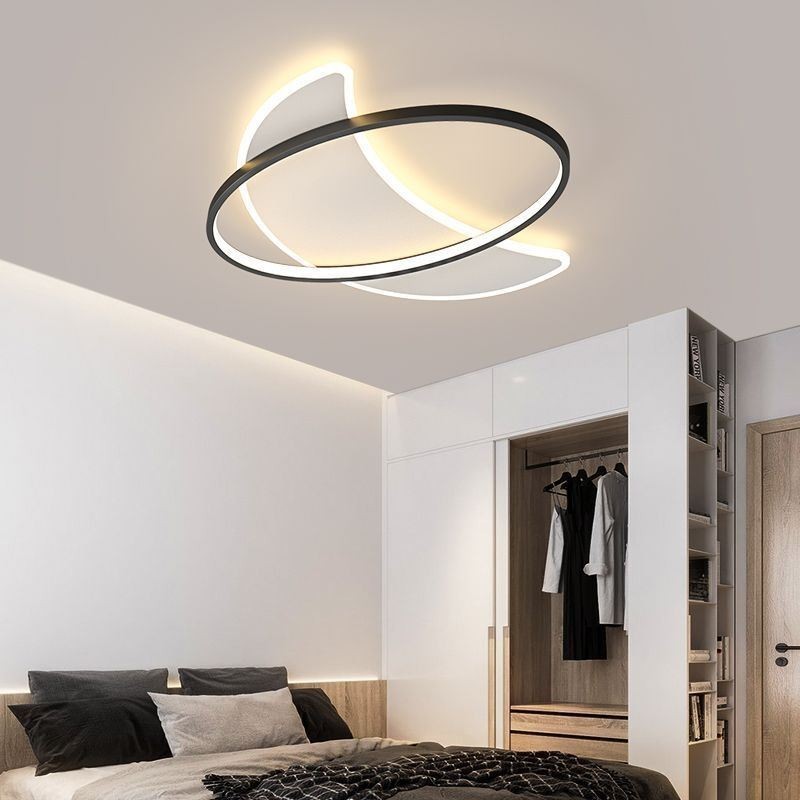 Lámpara de techo moderna con decoración de luna
