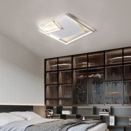 Lámpara de techo moderna cuadrada, iluminación inteligente para interiores