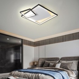 Lámpara de techo moderna cuadrada, iluminación inteligente para interiores