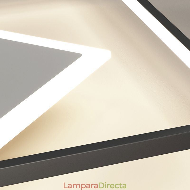 Lámpara de techo moderna con diseño geométrico cuadrado