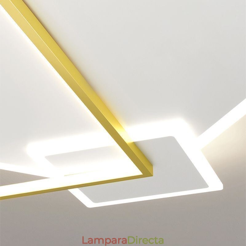 Lámpara de techo moderna con diseño geométrico cuadrado