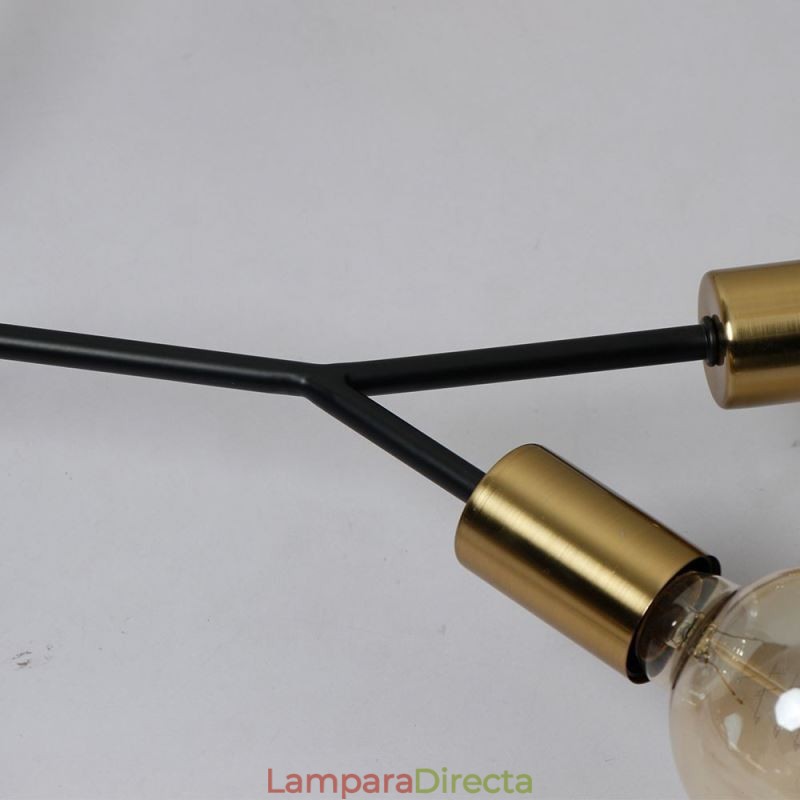 Lámpara de techo moderna, lámpara de araña vintage negra