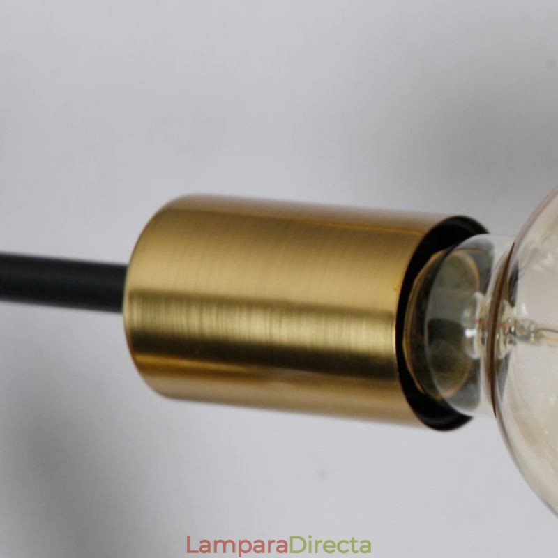 Lámpara de techo moderna, lámpara de araña vintage negra