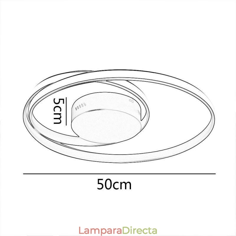 Lámparas de techo modernas, lámparas redondas dobles