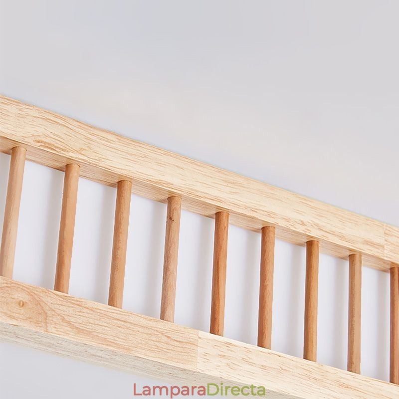 Lámpara de techo japonesa cuadrada de madera