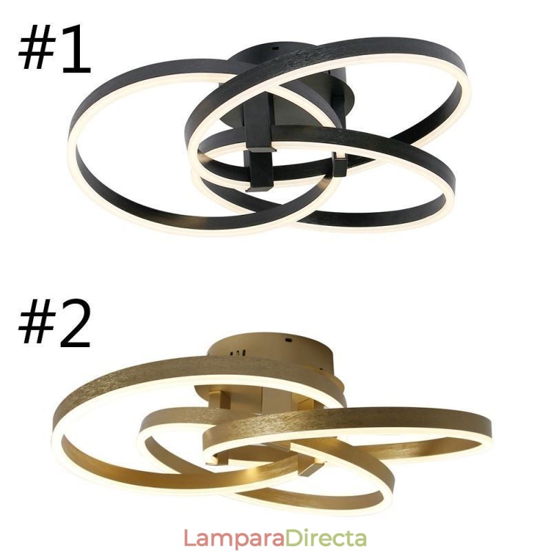Lámpara de techo moderna de 3 anillos