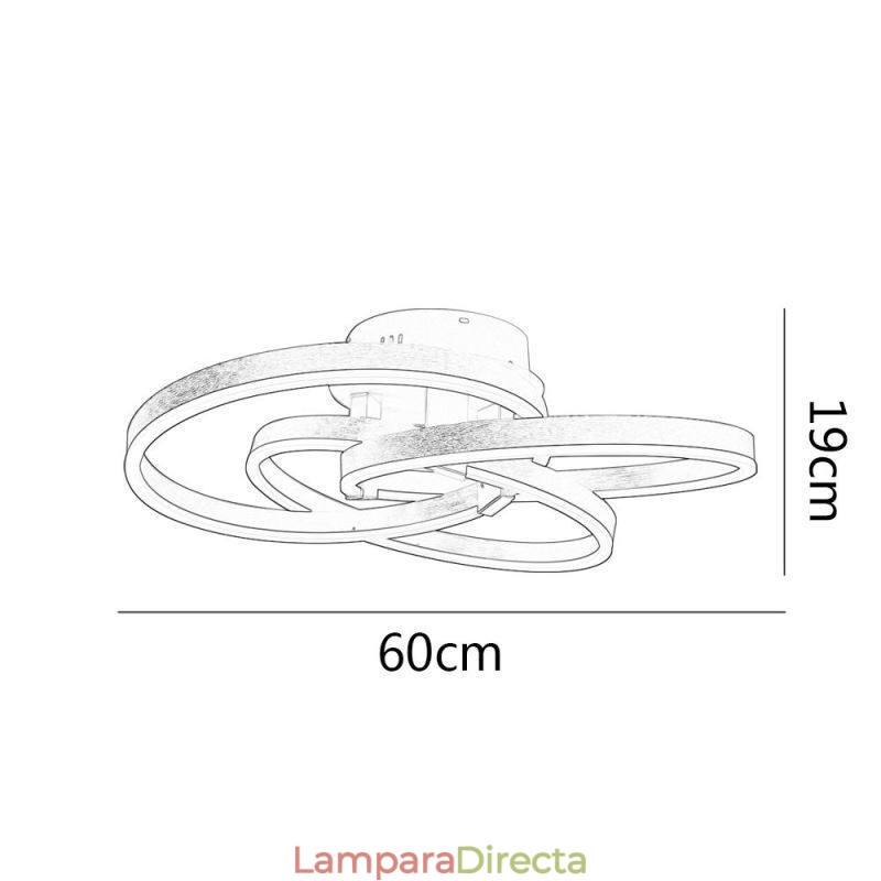 Lámpara de techo moderna de 3 anillos