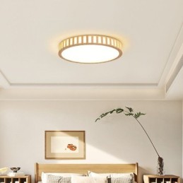 Lámpara japonesa de madera para iluminación de techo