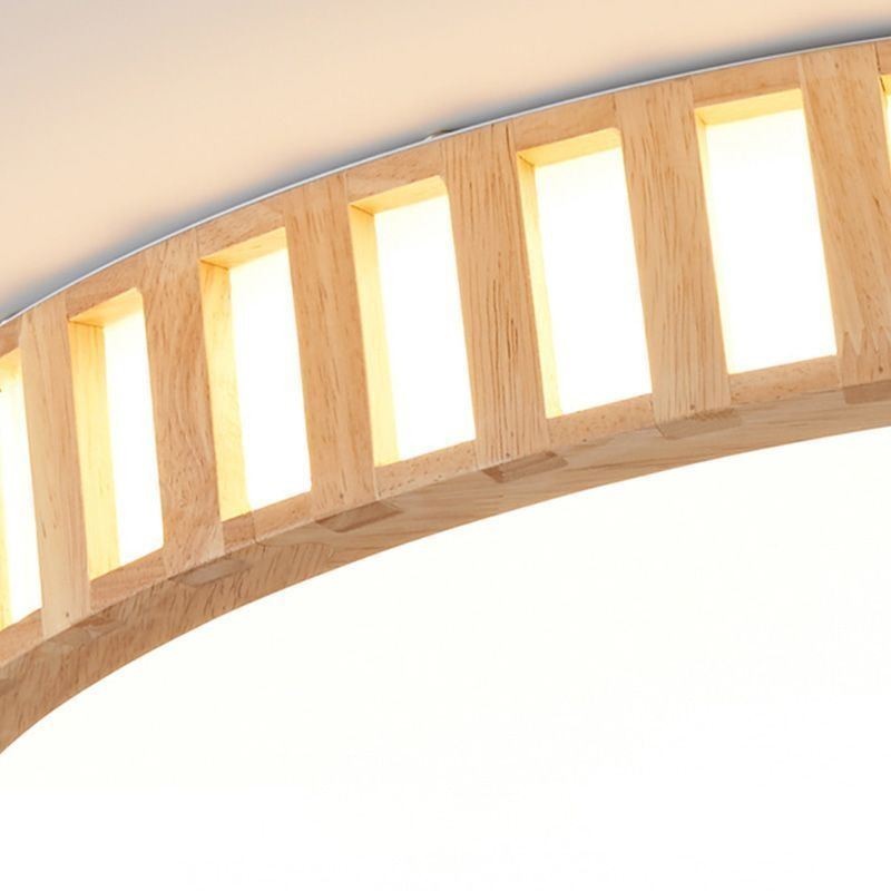Lámpara japonesa de madera para iluminación de techo