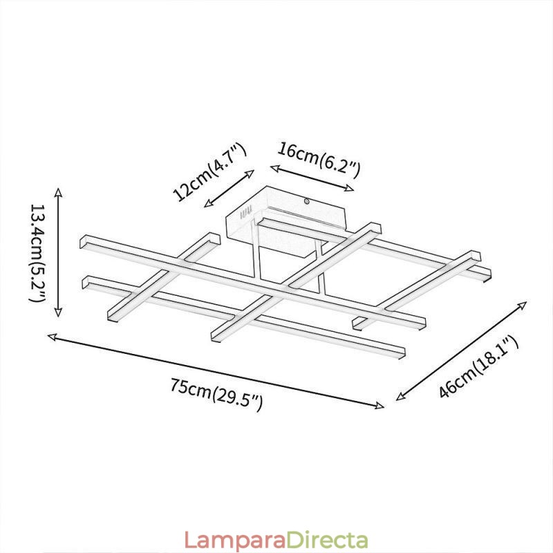 Lámpara de techo empotrada de aluminio