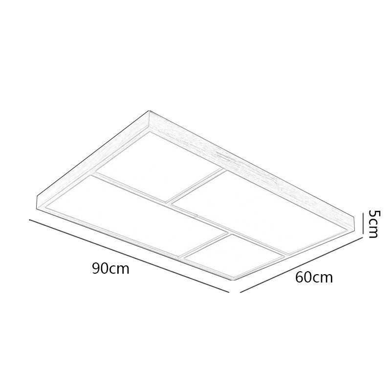 Lámpara de techo moderna minimalista de estilo madera con montaje empotrado