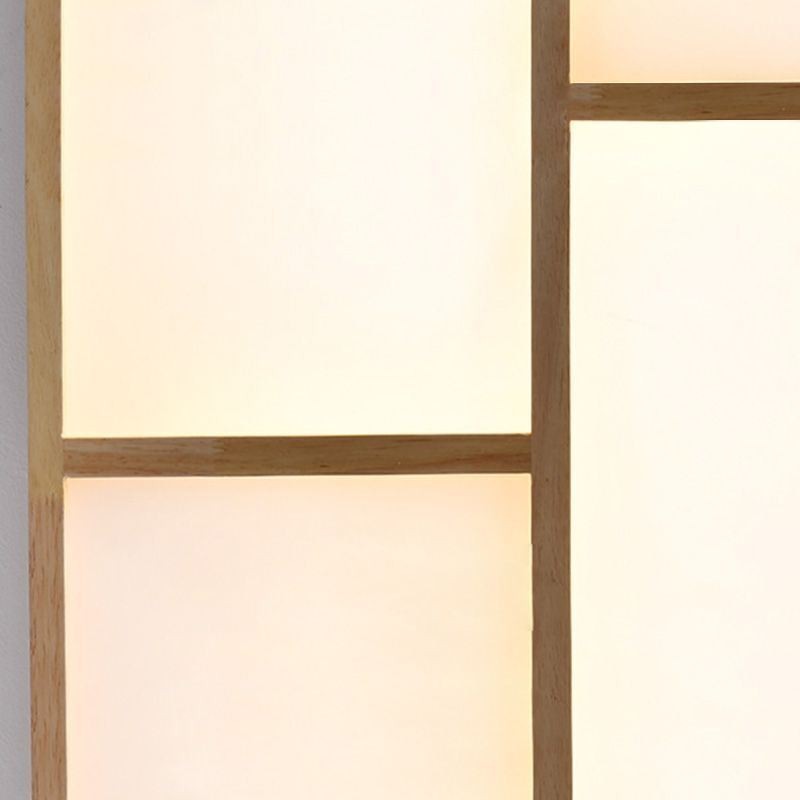 Lámpara de techo moderna minimalista de estilo madera con montaje empotrado