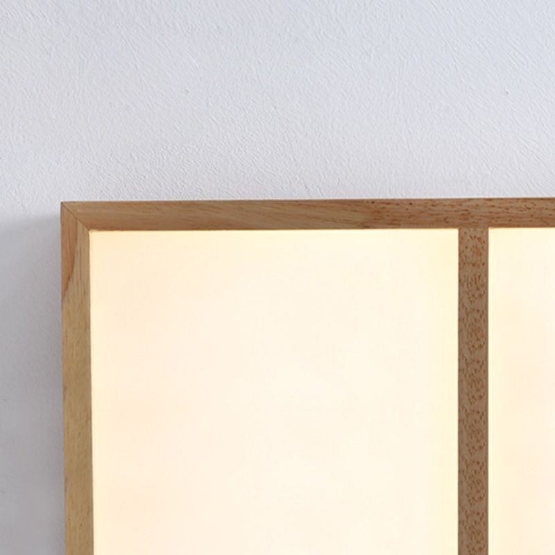 Lámpara de techo moderna minimalista de estilo madera con montaje empotrado