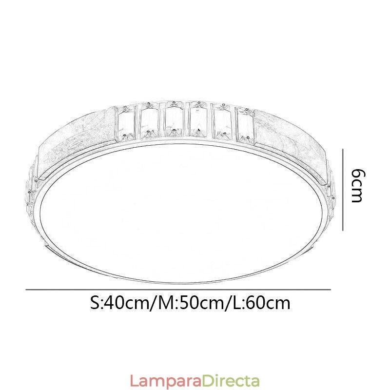 Lámpara de techo japonesa minimalista empotrada